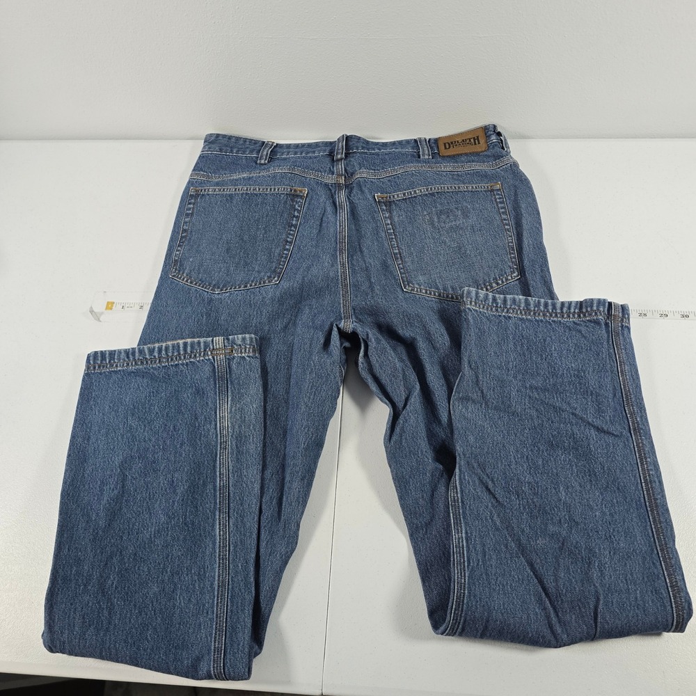 Duluth Trading Co Ballroom Blue Jeans Mens 38x34 Relaxed Fit Workwear 64012B - Picture 2 of 9